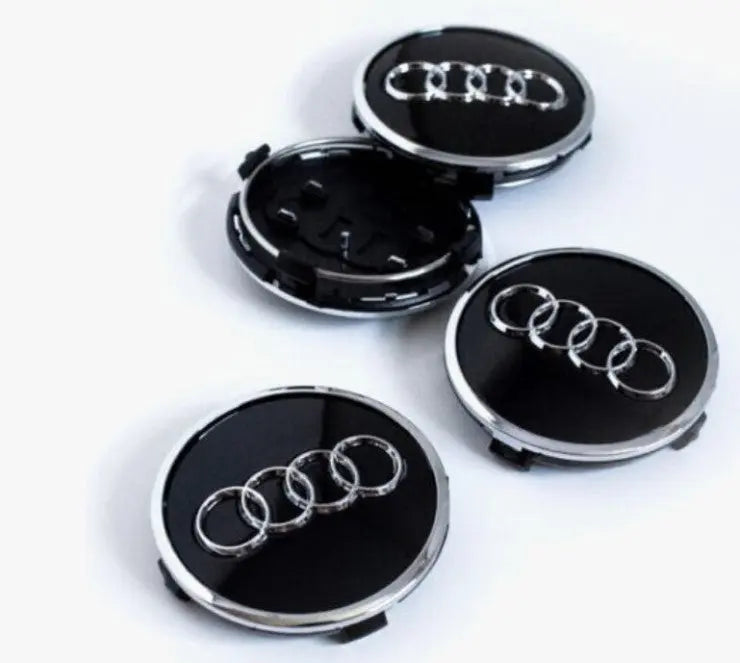 Audi Alloy Wheel Centre Caps Black 4B0601170A 69mm WheelCapo