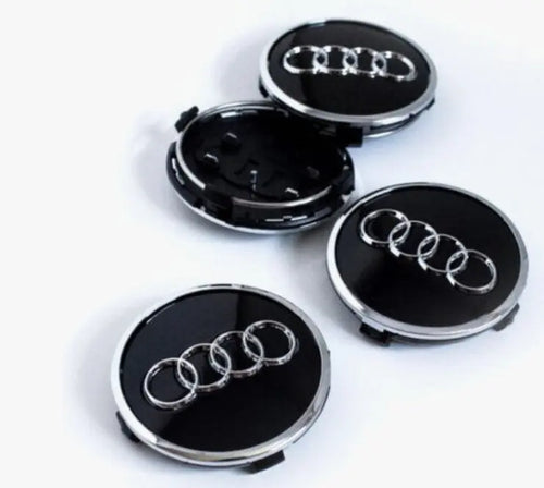 Audi Alloy Wheel Centre Caps Black 4B0601170A 69mm WheelCapo