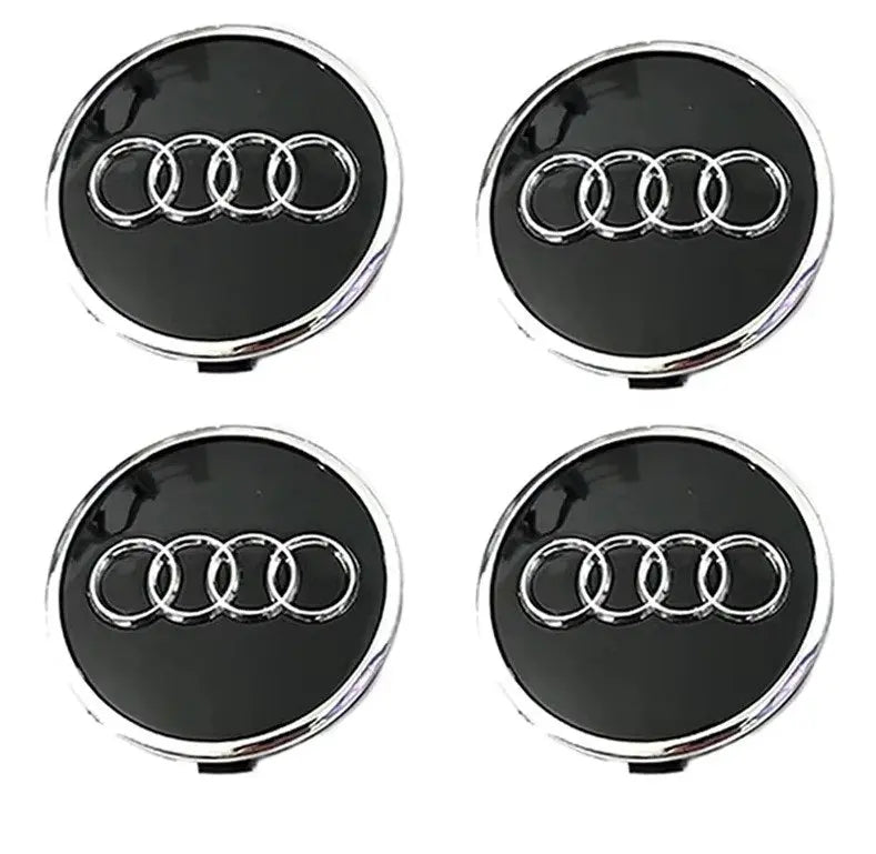 Audi Alloy Wheel Centre Caps Black 4B0601170A 69mm WheelCapo