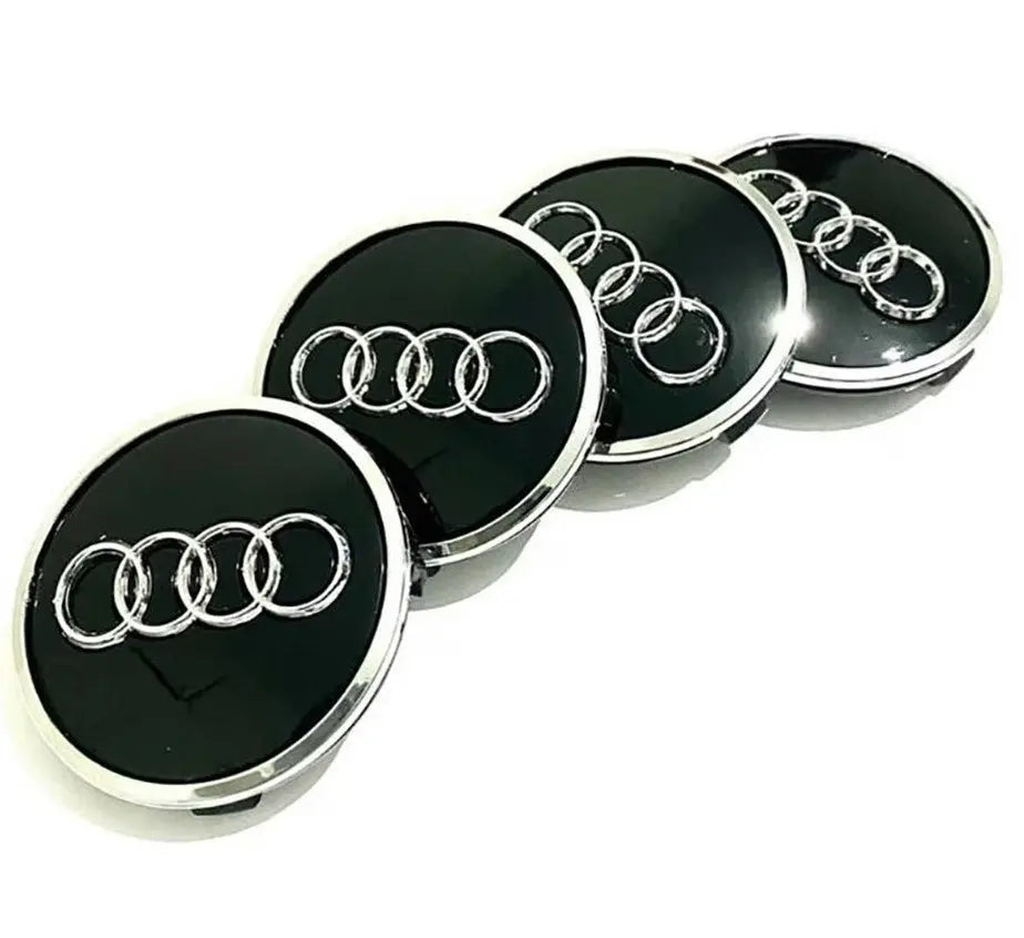 Audi Alloy Wheel Centre Caps Black 4B0601170A 69mm WheelCapo