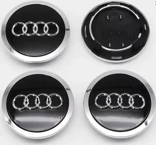 Audi Alloy Wheel Centre Caps Black 4B0601170A 69mm WheelCapo