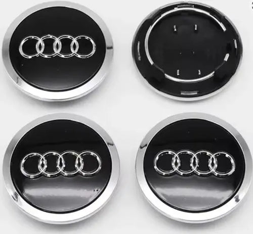 Audi Alloy Wheel Centre Caps Black 4B0601170A 69mm WheelCapo