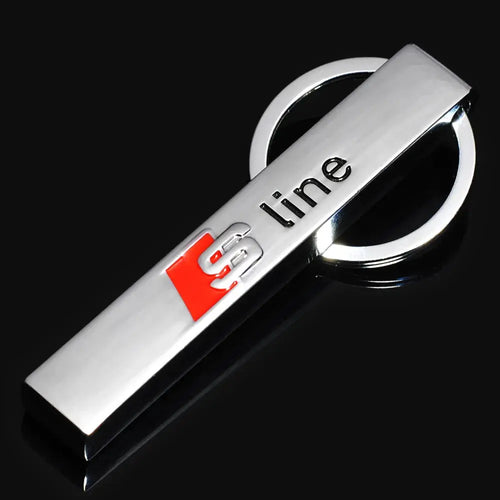 Audi S Line Keyring Silver WheelCapo