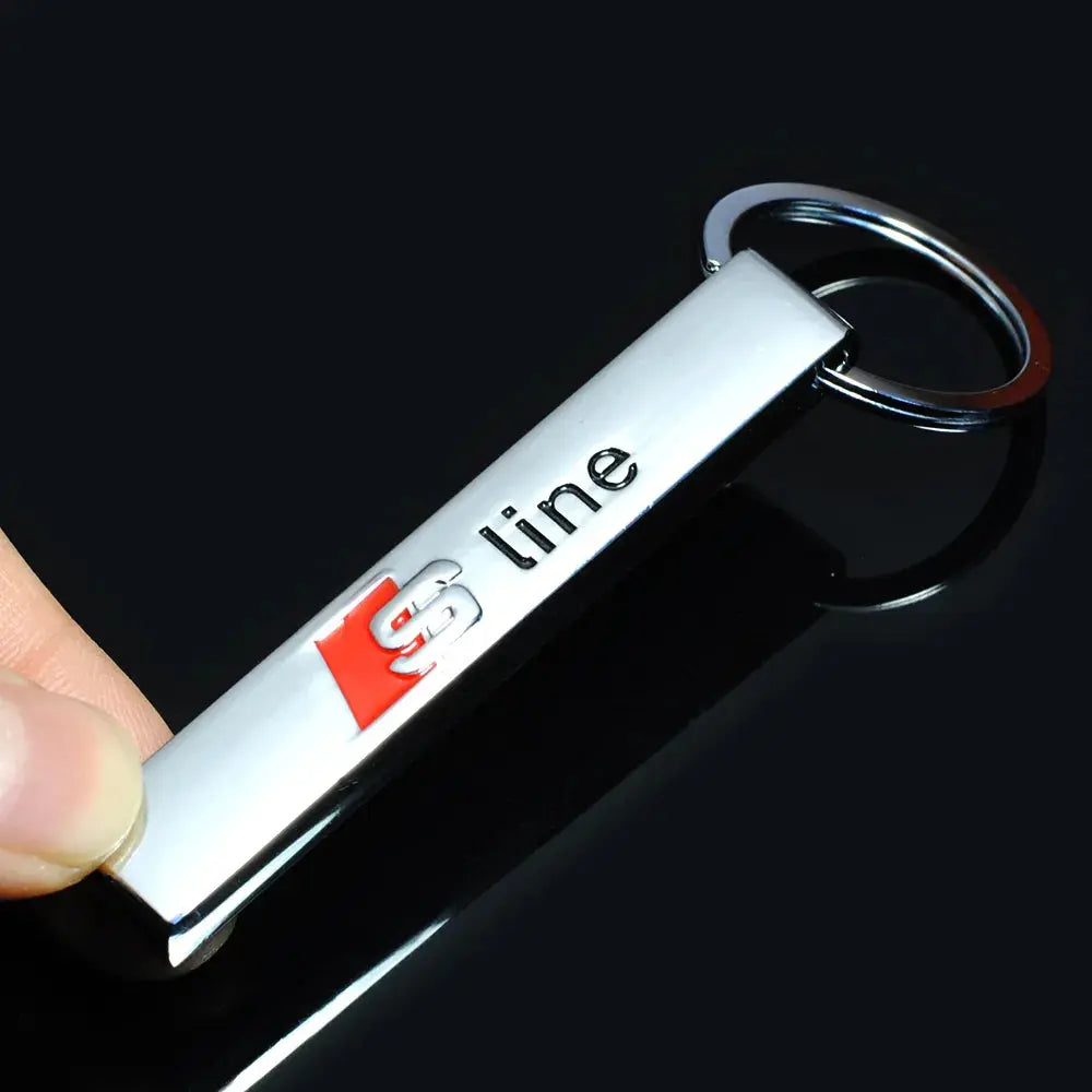 Audi S Line Keyring Silver WheelCapo