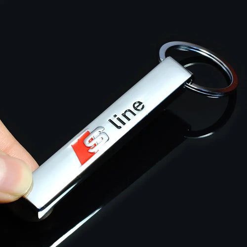 Audi S Line Keyring Silver WheelCapo