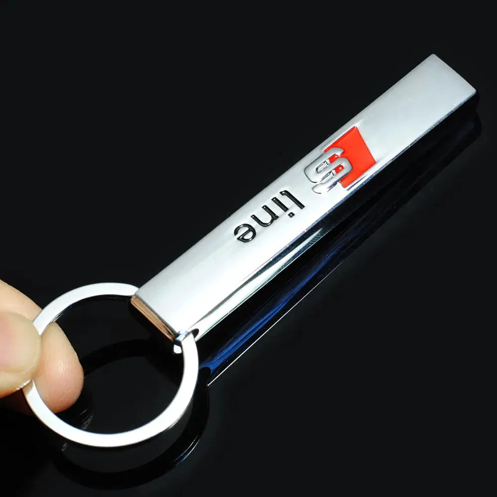 Audi S Line Keyring Silver WheelCapo