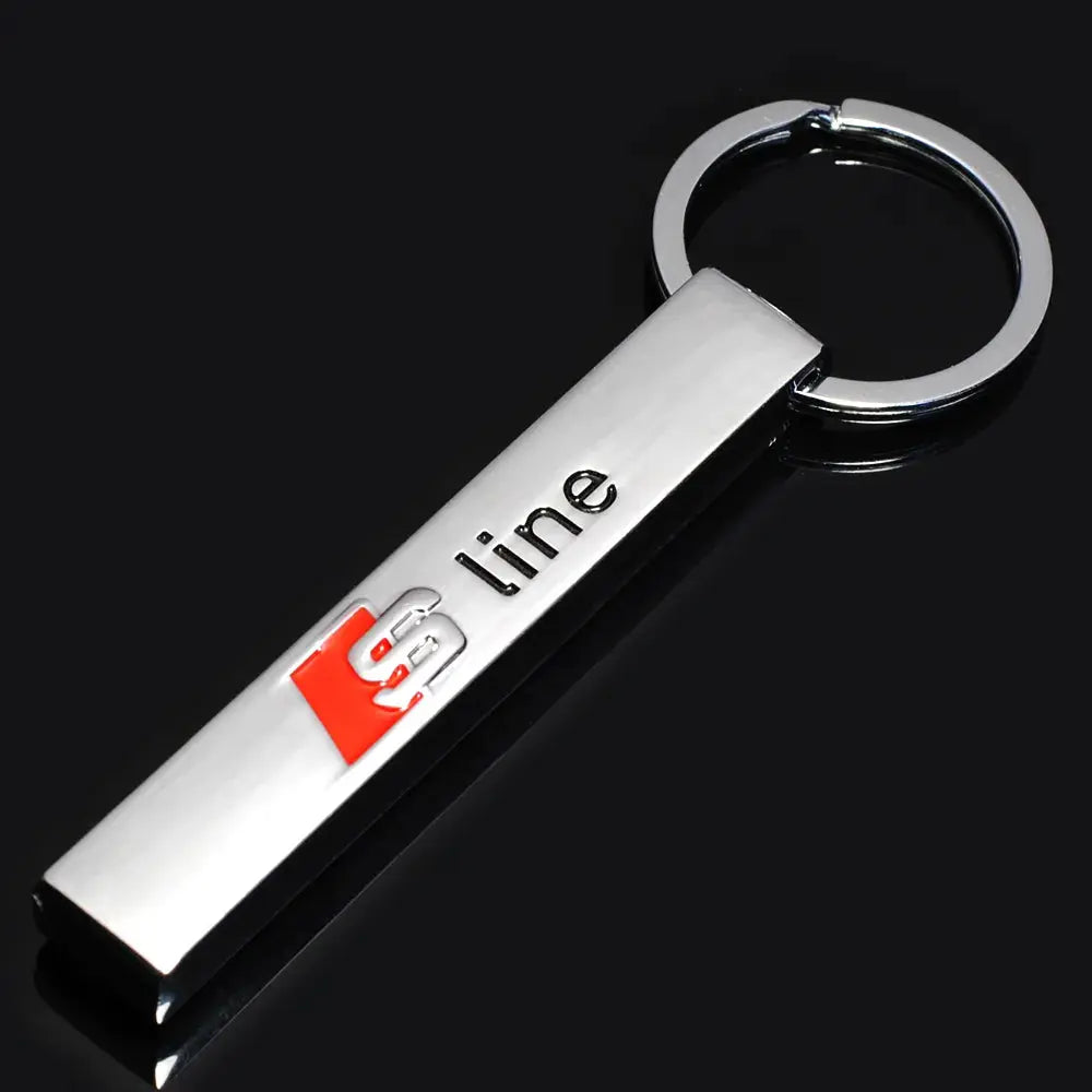 Audi S Line Keyring Silver WheelCapo