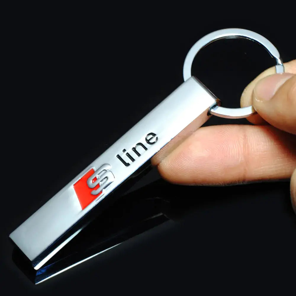 Audi S Line Keyring Silver WheelCapo