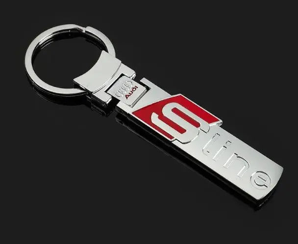 Audi S Line Keyring Silver WheelCapo