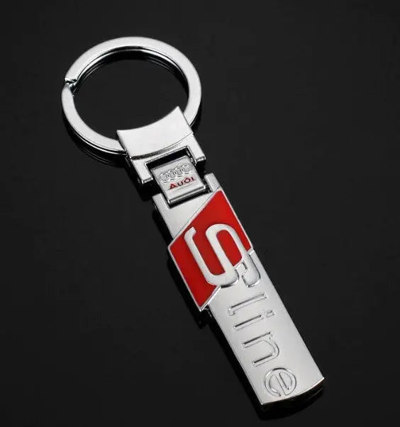 Audi S Line Keyring Silver WheelCapo