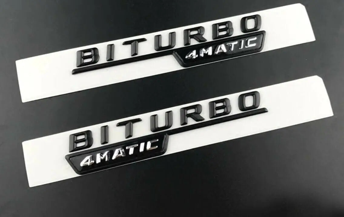 Mercedes Biturbo 4matic Badges Black WheelCapo