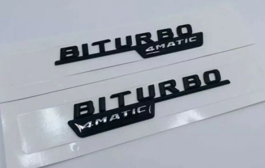 Mercedes Biturbo 4matic Badges Black WheelCapo