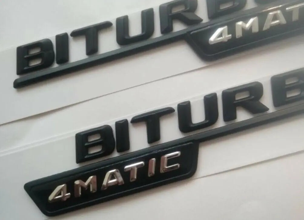 Mercedes Biturbo 4matic Badges Black WheelCapo