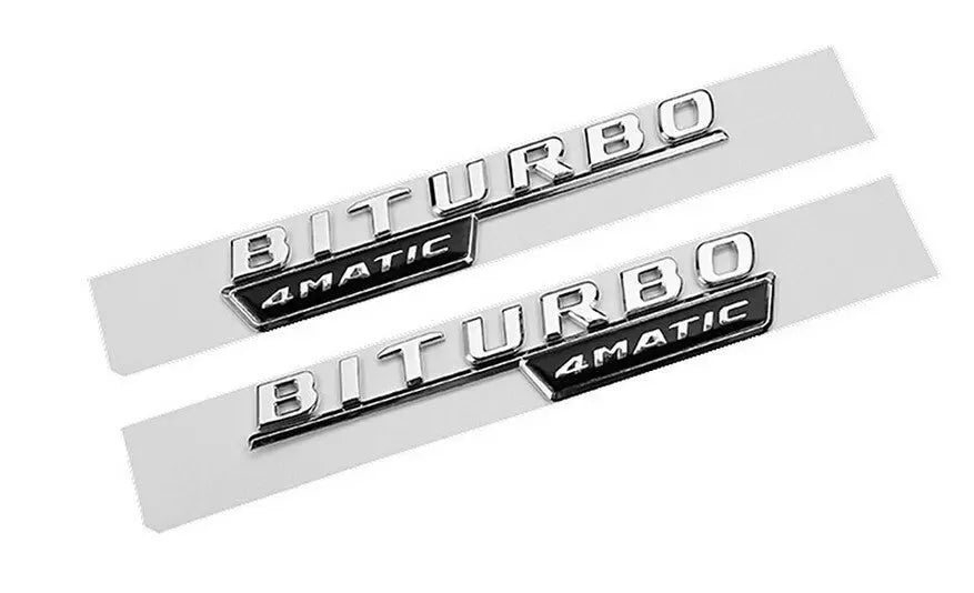 Mercedes Biturbo 4matic Badges Silver WheelCapo