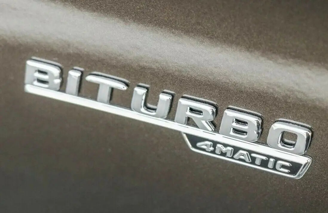 Mercedes Biturbo 4matic Badges Silver WheelCapo