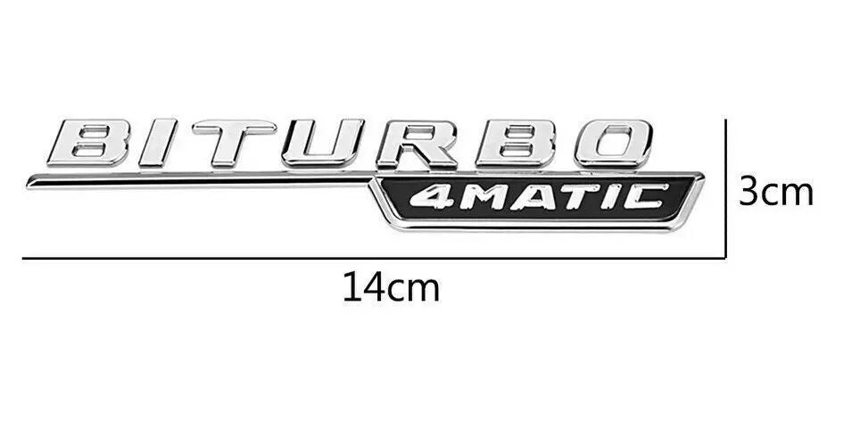 Mercedes Biturbo 4matic Badges Silver WheelCapo