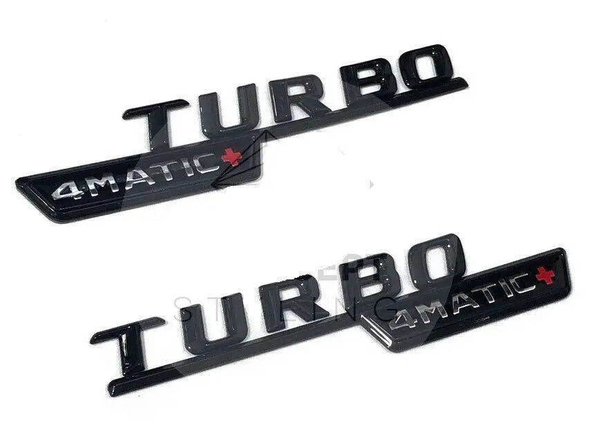 Mercedes Turbo 4matic+ Badges Black WheelCapo