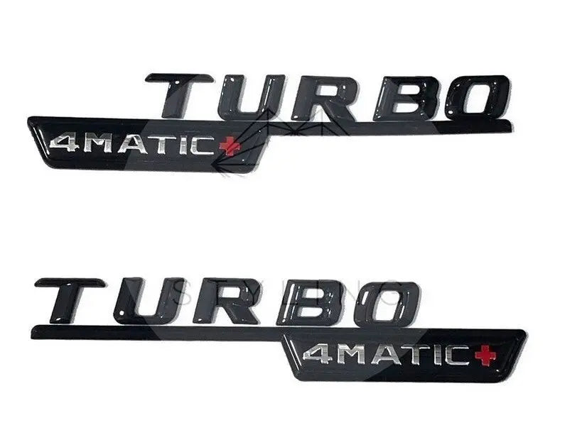 Mercedes Turbo 4matic+ Badges Black WheelCapo