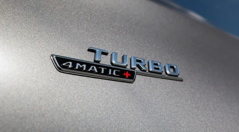 Mercedes Turbo 4matic+ Badges Silver WheelCapo