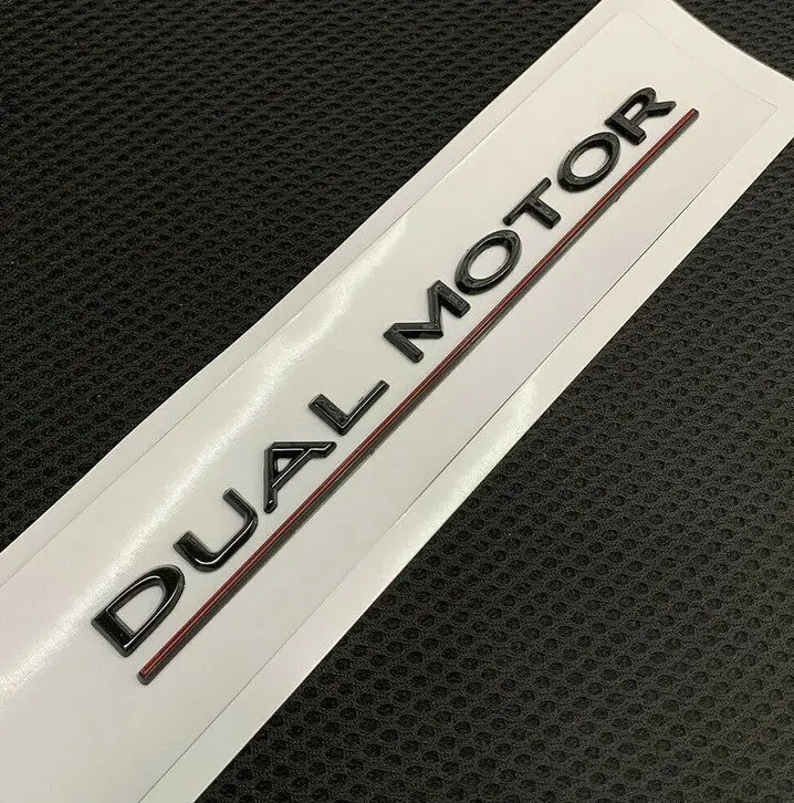 Tesla Dual Motor Badge Black WheelCapo