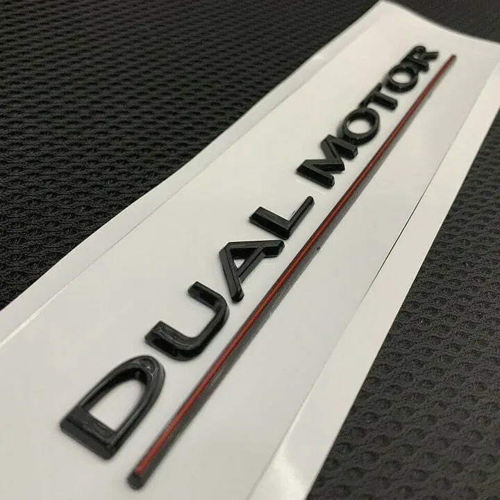 Tesla Dual Motor Badge Black WheelCapo