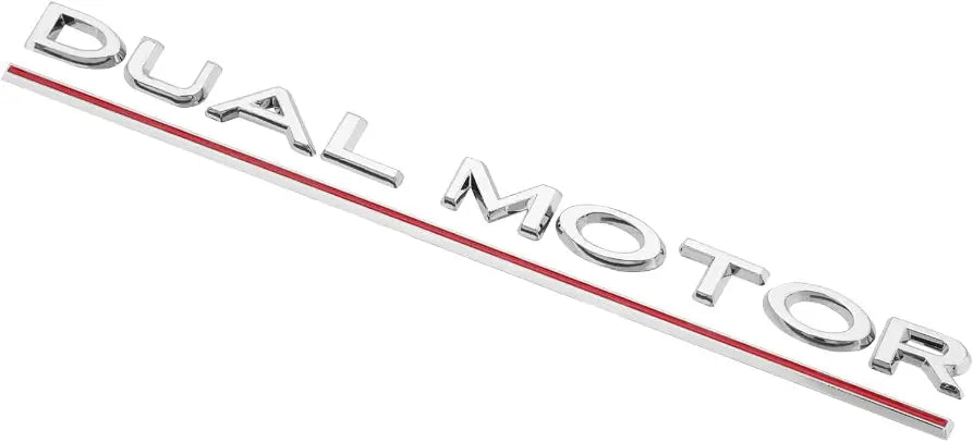 Tesla Dual Motor Badge Silver WheelCapo
