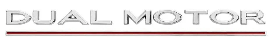 Tesla Dual Motor Badge Silver WheelCapo