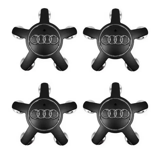 Audi Star Alloy Wheel Centre Caps Black 4F0601165N 135mm WheelCapo