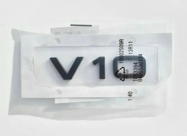 Audi V10 Badges Gloss Black Pair WheelCapo