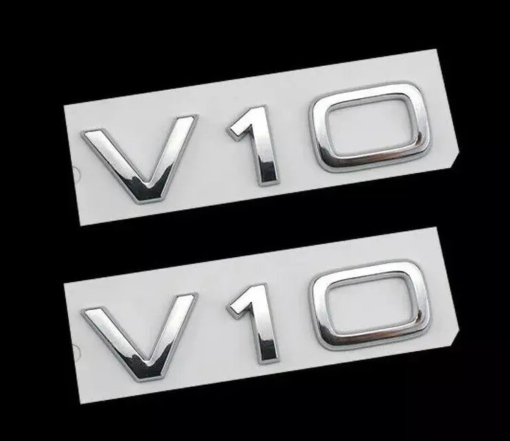 Audi V10 Badges Gloss Silver WheelCapo