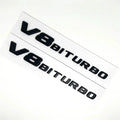 Mercedes AMG V8 Biturbo Badges Black WheelCapo
