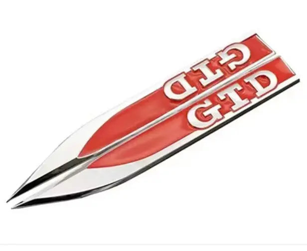 VW Golf GTD Wing Badge Red WheelCapo
