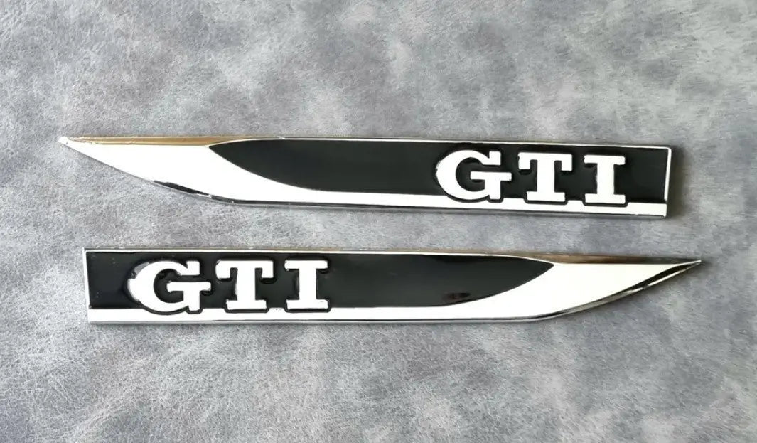 VW Golf GTI Wing Badge Blacks WheelCapo